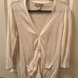 Banana Republic White Women's Cardigan Sweater